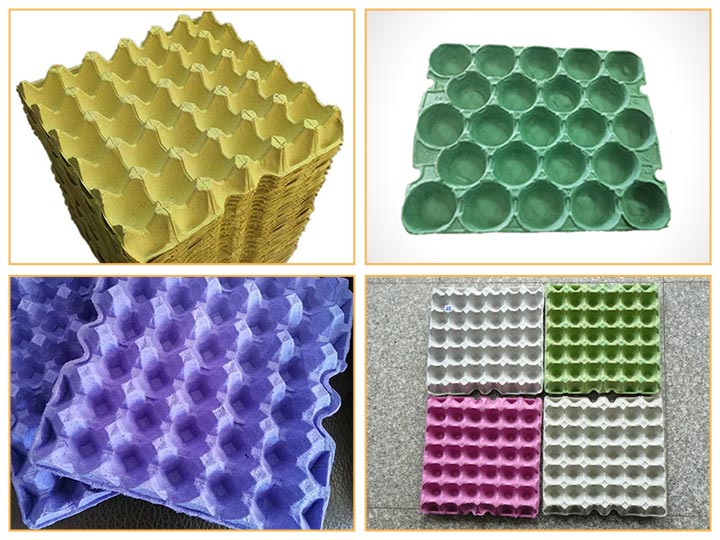 Arious egg trays can be made with the egg tray making plant