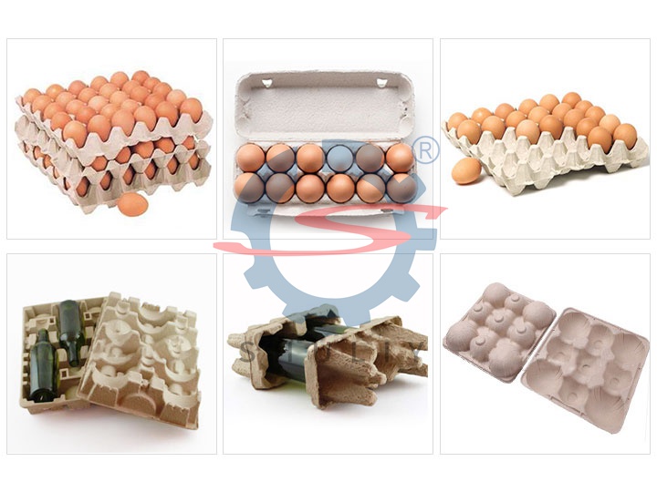 Bandejas de papel para caixas de ovos